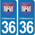 Autocollant Châteauroux immatriculation 36