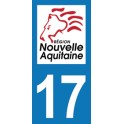 Autocollant Moto Département 17 de la Charente-Maritime Nouvelle Aquitaine