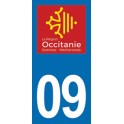 Autocollant Moto Département 09 de l'Ariège Nouvelle région Occitanie