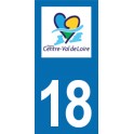 Autocollant Moto Immatriculation 18 - Cher - Centre Val de Loire