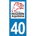 Autocollant Moto Département 40 des Landes Nouvelle Aquitaine