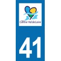 Autocollant Moto Immatriculation 41 - Loir-et-Cher - Centre Val de Loire