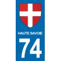 Autocollant Moto Département 74 Croix-de-Haute-Savoie