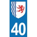 Autocollant Moto blason 40 des Landes Nouvelle Aquitaine