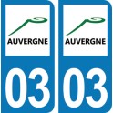 Autocollant Département 03 - Allier