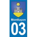 Autocollant Moto Montluçon Immatriculation 03