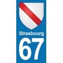 Autocollant Moto Strasbourg Immatriculation 67